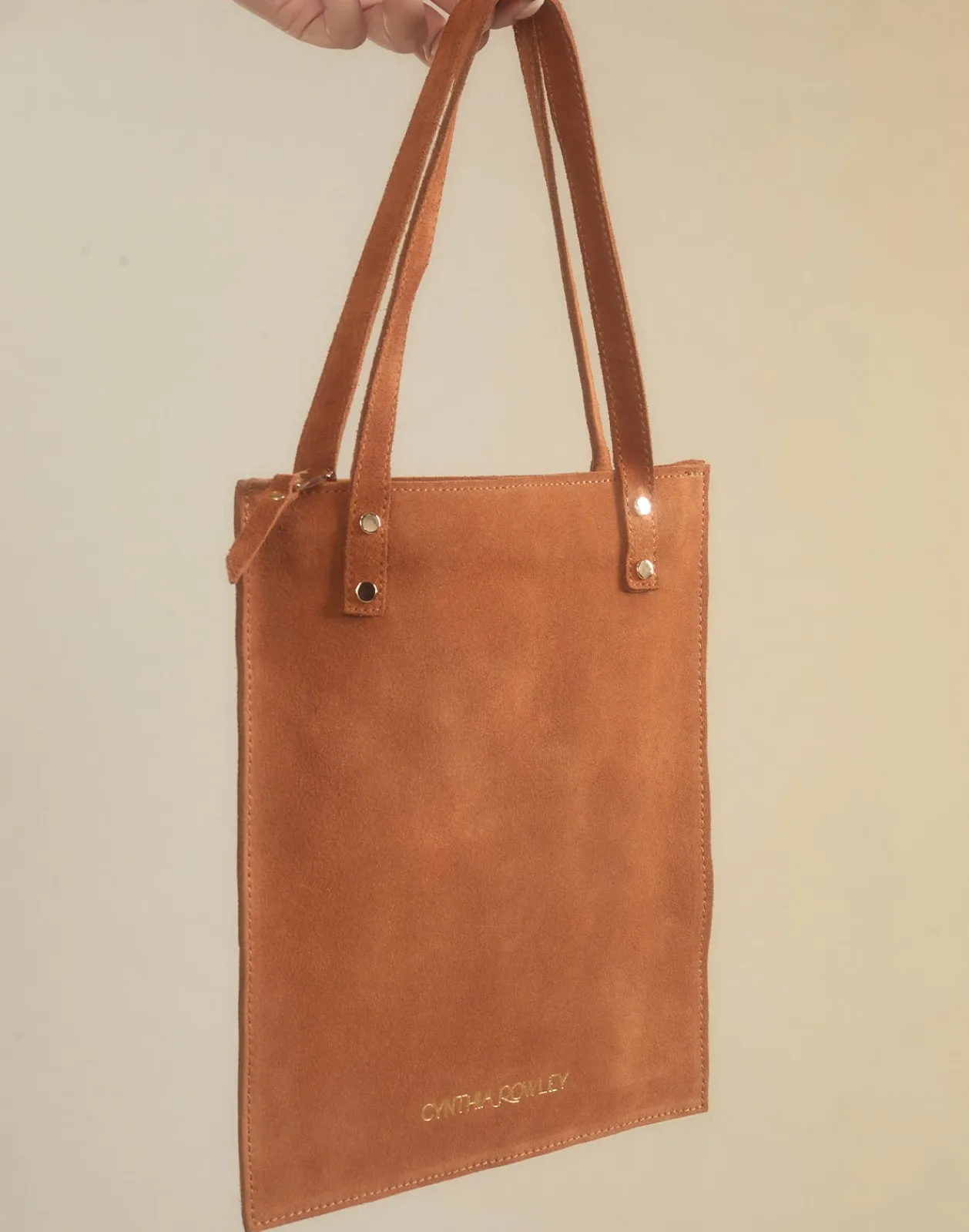 Fashion Cynthia Rowley Sleek Suede Tote BROWN