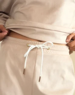 Clearance Cynthia Rowley Sleek Ultrasuede Lounge Pant STONE