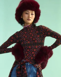 Discount Cynthia Rowley Snow Bunny Trapper Hat BRGDY