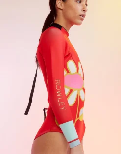 Fashion Cynthia Rowley Spring Daisy Wetsuit Red