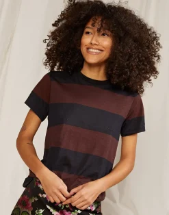 Sale Cynthia Rowley Striped Tee BLKBR