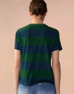 Best Cynthia Rowley Striped Tee GRNVY