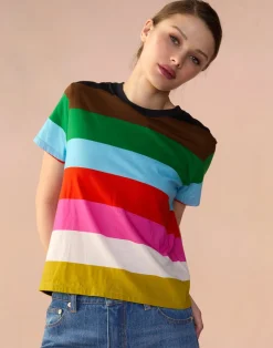 New Cynthia Rowley Striped Tee STMUL