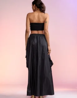 Discount Cynthia Rowley Taffeta Cargo Skirt BLACK