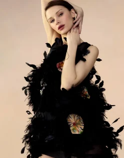 Online Cynthia Rowley Tickle Your Fancy Dress BLKMT