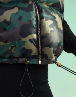 Outlet Cynthia Rowley Undercover Puffer Vest GRNCAM