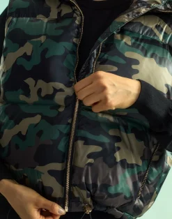 Outlet Cynthia Rowley Undercover Puffer Vest GRNCAM