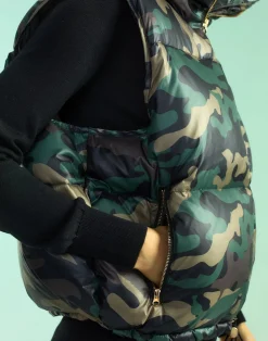 Outlet Cynthia Rowley Undercover Puffer Vest GRNCAM