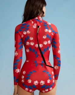 New Cynthia Rowley Vine Floral Wetsuit RDVFLO