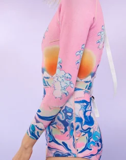 Fashion Cynthia Rowley Wave Wetsuit PNKBL