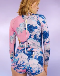 Fashion Cynthia Rowley Wave Wetsuit PNKBL