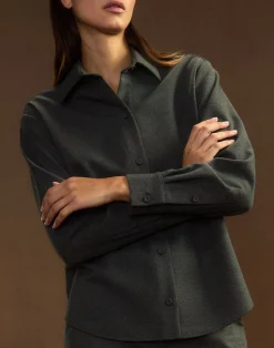 Hot Cynthia Rowley Wellesley Flannel Shirt HGREY