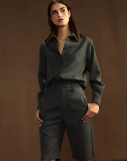 Hot Cynthia Rowley Wellesley Flannel Shirt HGREY