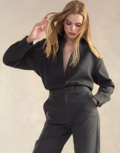 Hot Cynthia Rowley Wellesley Flannel Shirt HGREY