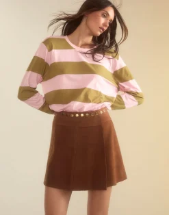 Outlet Cynthia Rowley Westward Suede Wrap Skirt BROWN