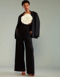 Hot Cynthia Rowley Wool Oversized Blazer BLACK