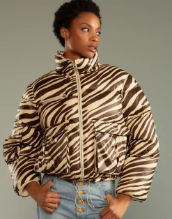 Best Cynthia Rowley Down Puffer Jacket ZEBRA