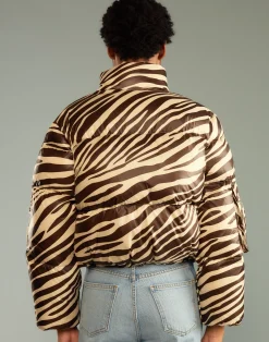 Best Cynthia Rowley Down Puffer Jacket ZEBRA
