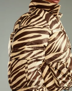 Best Cynthia Rowley Down Puffer Jacket ZEBRA